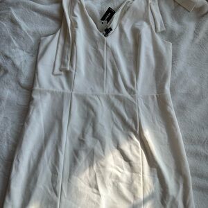 NWT Express Elegant  White Sleeveless Dress